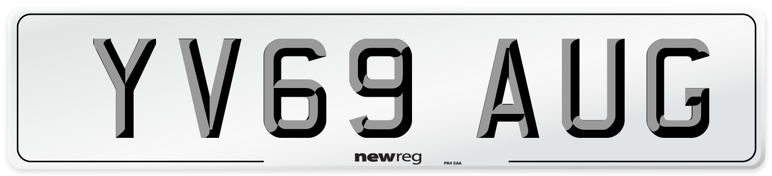 YV69 AUG Number Plate from New Reg